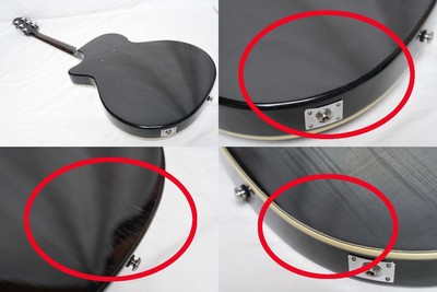 Electric Acoustic Guitar Crafter SA-TMBK Archtop See Through Black