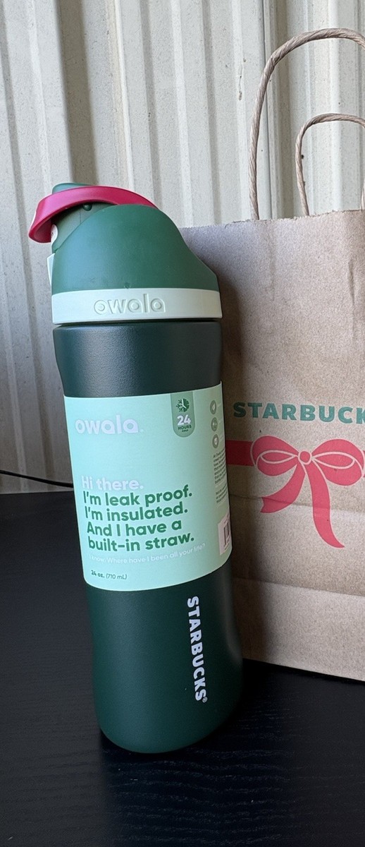 Owala x Starbucks Christmas Forest Green & Red Freesip Limited