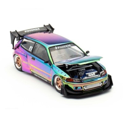 POP RACE HONDA CIVIC PANDEM EG6 MAGIC CHROME INDONESIA DIECAST