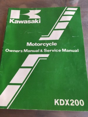 Kawasaki KDX200 A3 Motorcycle Owner's & Service MANUAL | eBay