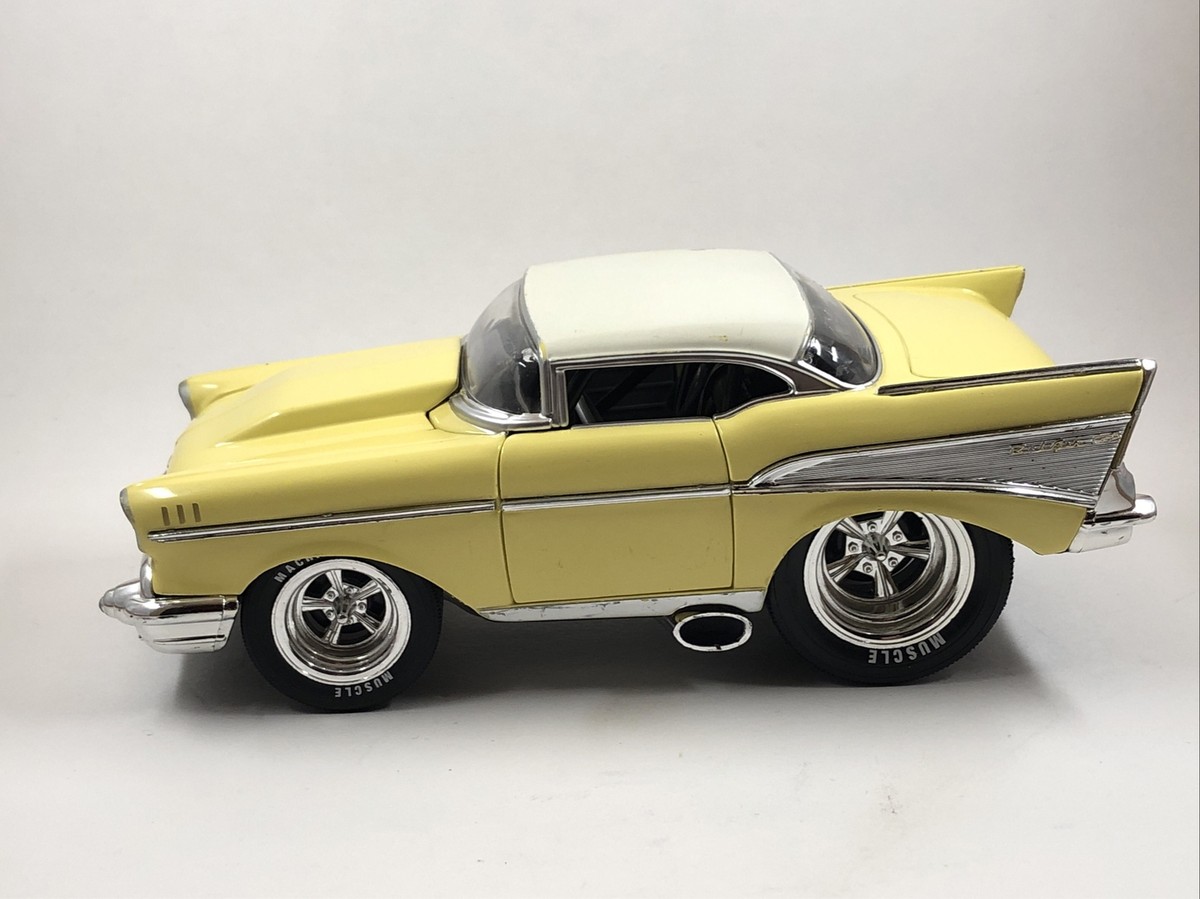 Muscle Machines 57 Chevy Bel Air 1:24 Scale Canary Yellow Loose | eBay