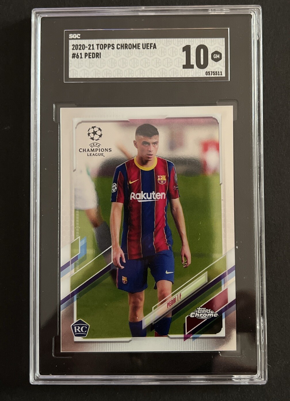 Pedri 2020 Topps Chrome UEFA Champions League #61 Base Price Guide