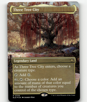 FOIL - MTG Three Tree City (Borderless) #339 - Bloomburrow | eBay