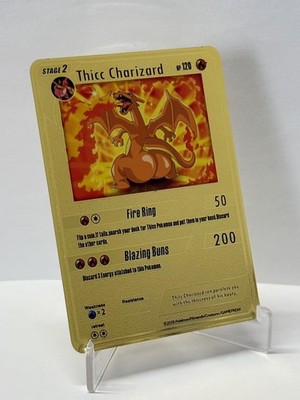 Thicc Charizard HP120 Metal Pokémon Card-Collectible Gift Display