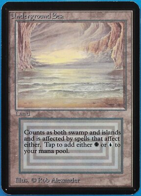 Underground Sea Alpha NM Reserved List Dual Land MTG Magic Card