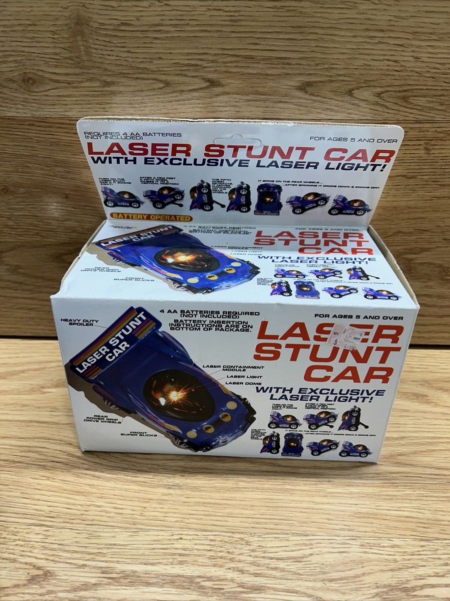 VINTAGE 90s LASER STUNT CAR CHENG CHING TOYS BATTERY OPERATED