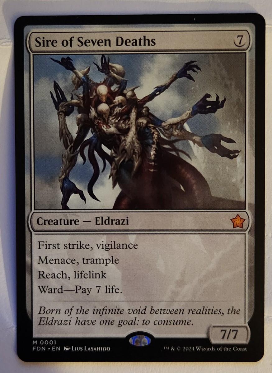Sire of Seven Deaths MTG FDN 0001 Mythic NM Pack Fresh Eldrazi | eBay