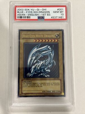 2002 yu-gi-oh sdk-001 blue-eyes white dragon 1st Edition mint Psa