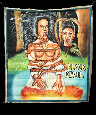 Movie Poster African hand painted canvas, Ghana Film Poster,Decor