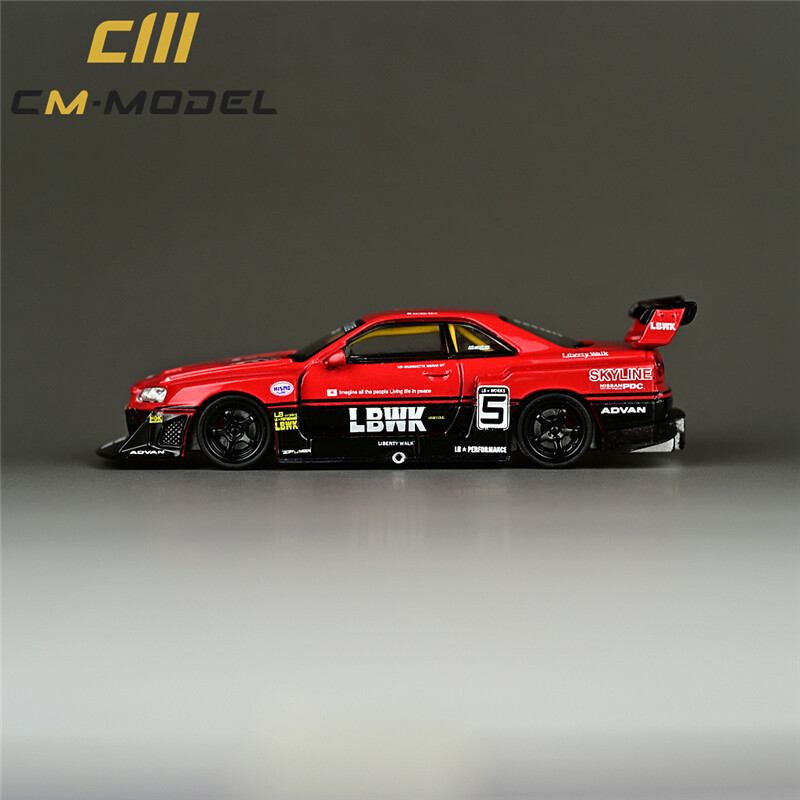 CM Model 1:64 Skyline ER34 LBWK Super Silhouette Diecast Model car