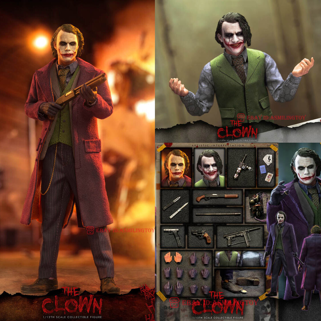 Filix Toys FX004 The Clown Heath Ledger Joker 1/12 Action Figure