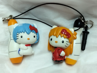 Hello​ Kitty​ Evangelion​ Asuka Langley Ayanami Rei Phone Charm