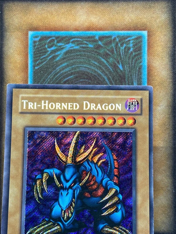 Yugioh Tri-Horned Dragon LOB-000 Secret Rare 1st Ed GLOSSY PRINT