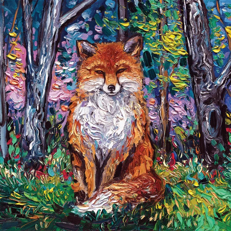 The Red Fox Canvas Wall Art by Aja Trier | iCanvas
