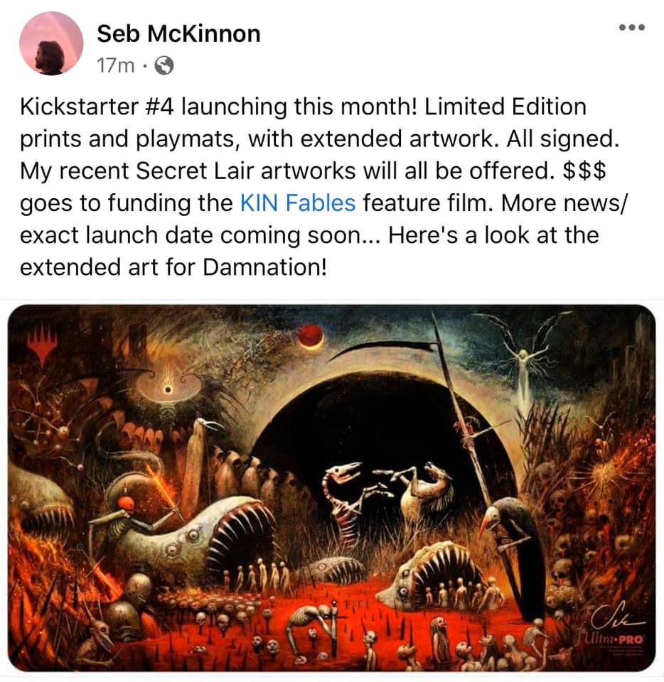 Seb Mckinnon playmat kickstarter 4 Launching this month! : r