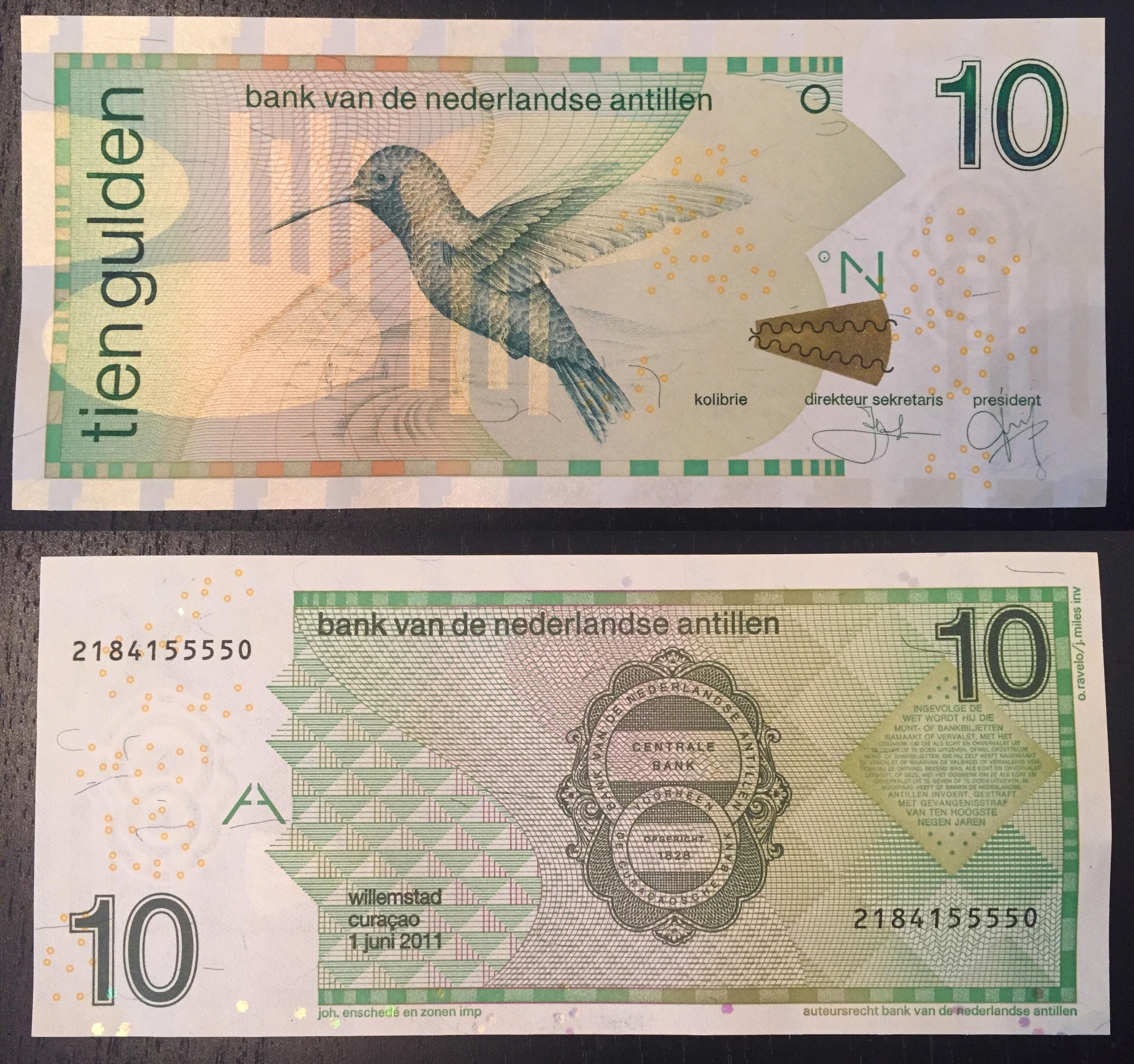 世界の通貨 - 10ギルダー。オランダは2002年にユーロを採用しましたが
