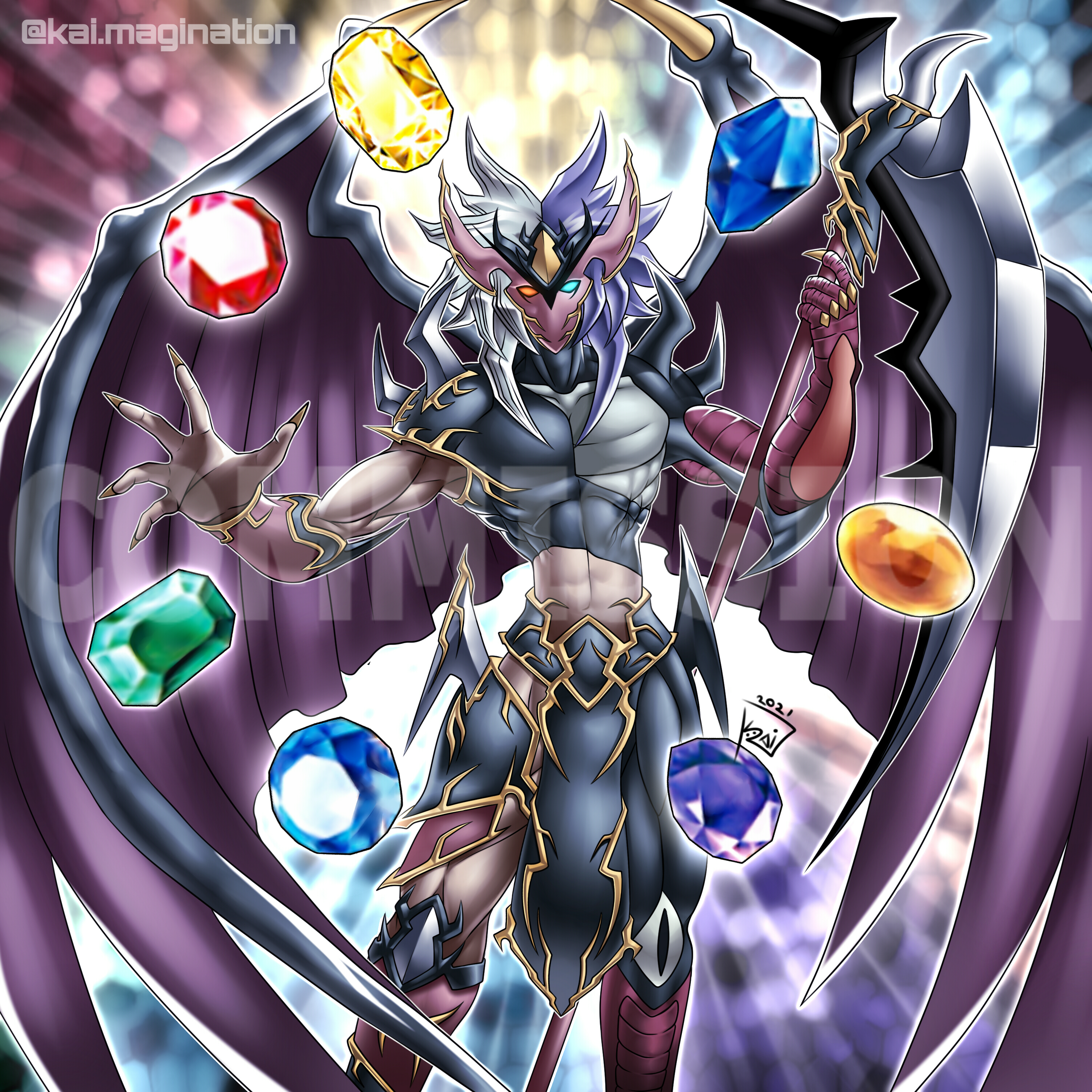 Crystal Demon - Crystal Beast Support - (Commission - Art by Me
