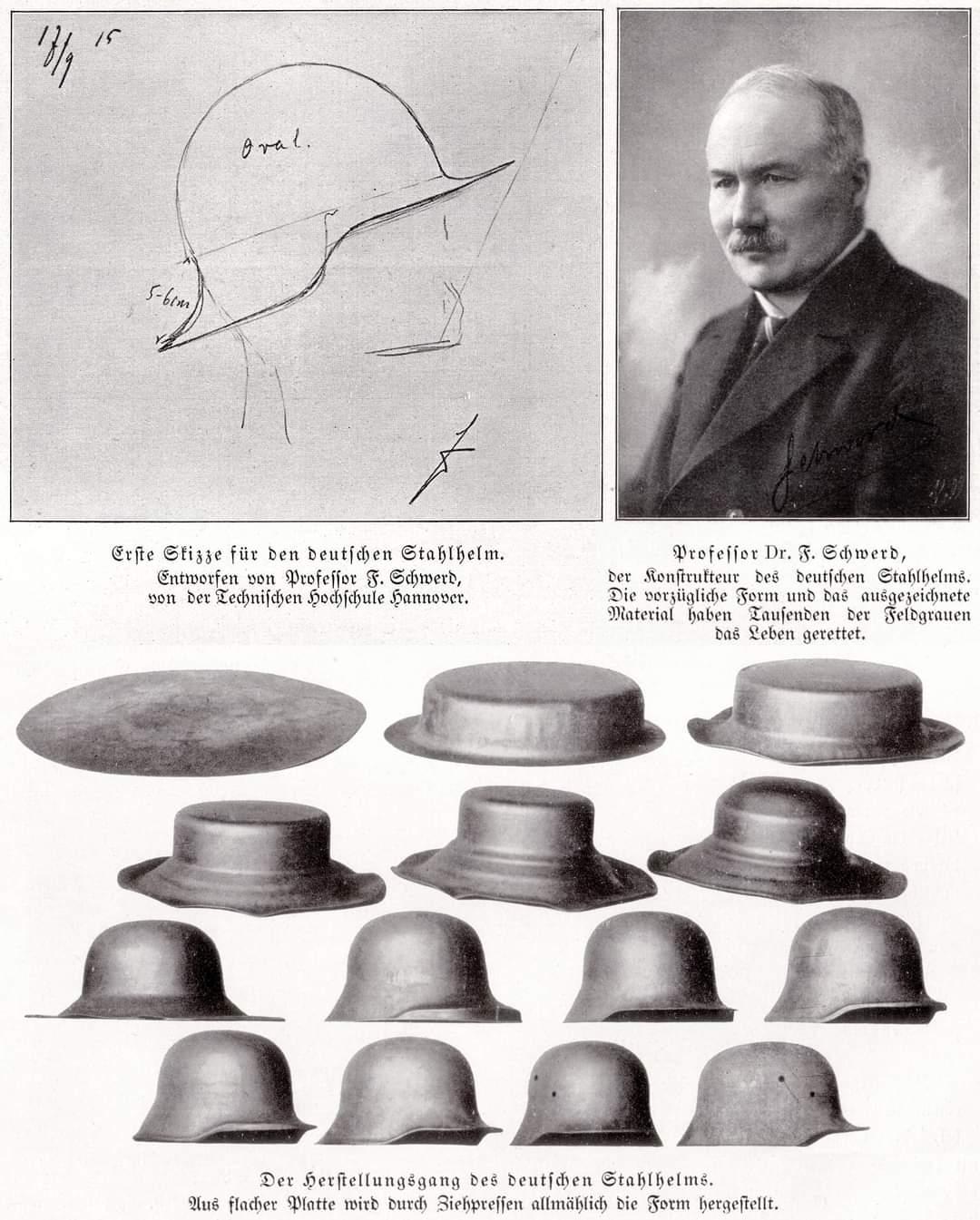 1915年に有名な第一次世界大戦のドイツ軍ヘルメットをデザインした男