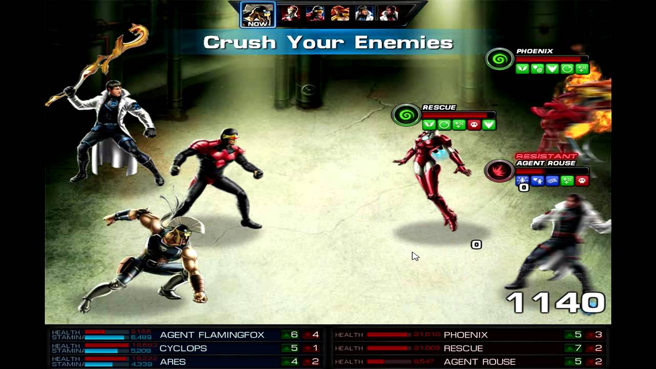Marvel: Avengers Alliance PVP - Cyclops/Ares Vs. Phoenix/Rescue