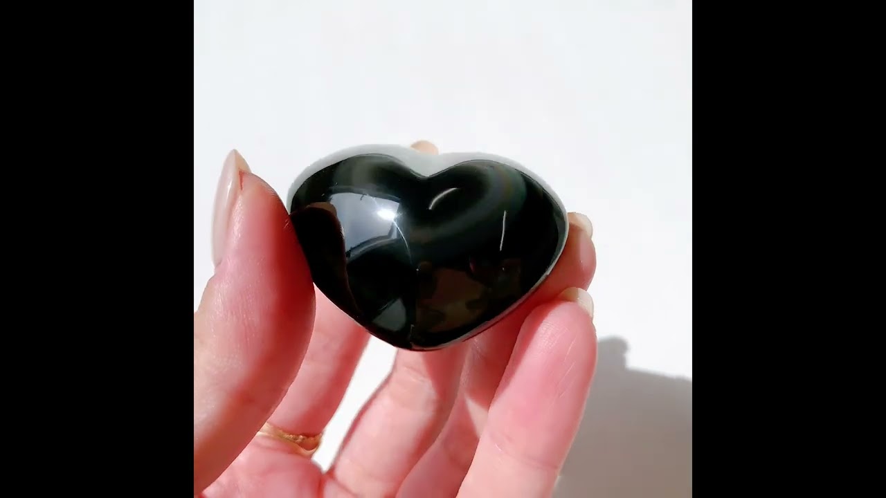 レインボーオブシディアン ハート型 | ハート型 | Crystals by Purely