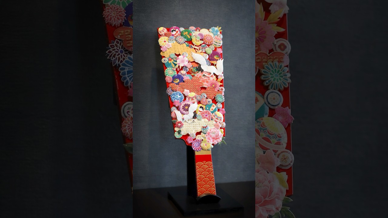 からふる羽子板》 #diy #デコパージュ #ハンドメイド #decoupage