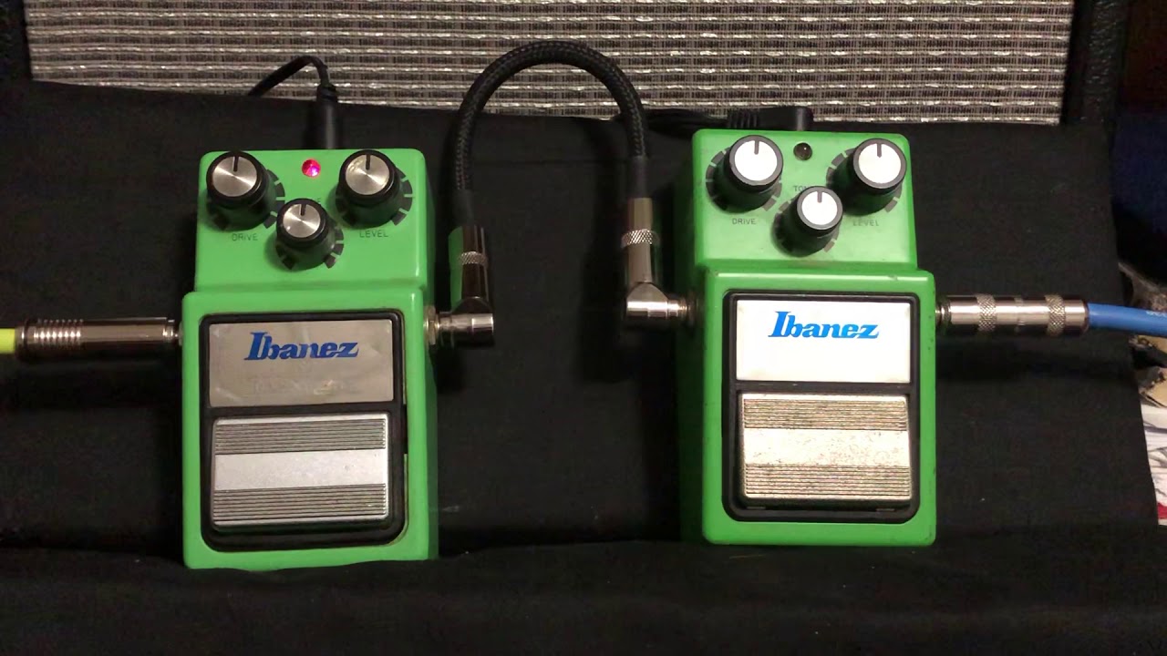 Standard Ibanez TS-9 vs Ibanez reissue TS-9 made by Maxon - YouTube