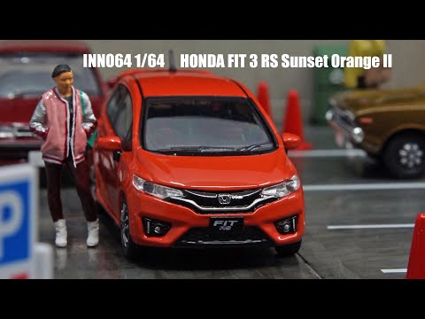 INNO64 1/64 HONDA FIT Generation 3 RS Sunset Orange II (Shizuoka