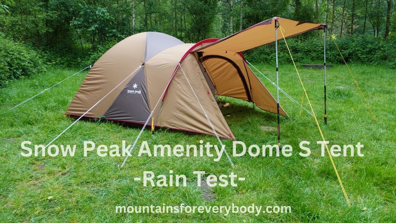 Snow Peak Amenity Dome S Tent - Rain Test - YouTube