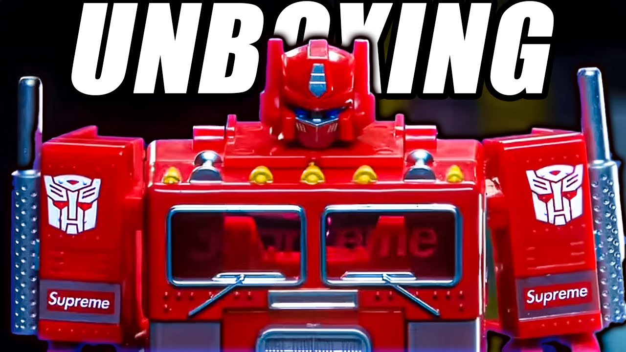 Unboxing the Supreme x Transformers Optimus Prime Figure - YouTube