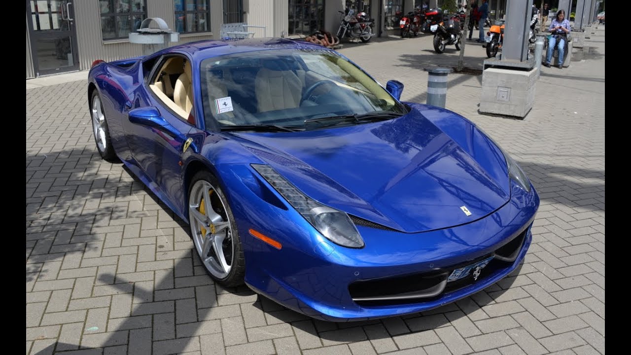 Tour De France Blue Ferrari 458 Italia - YouTube