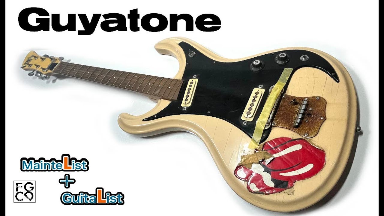 最悪ボディーの1960年代ビンテージギターを綺麗にしました／GUYATONE