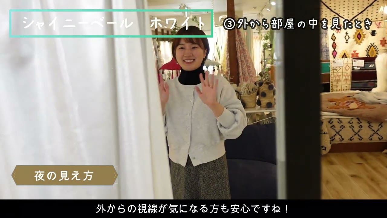 100サイズ 帝人の特殊繊維使用・採光・遮像・UVカット ＜shiny veil