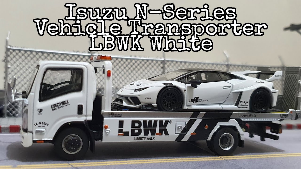 MINI GT Isuzu N-Series Vehicle Transporter LBWK White / No. 356
