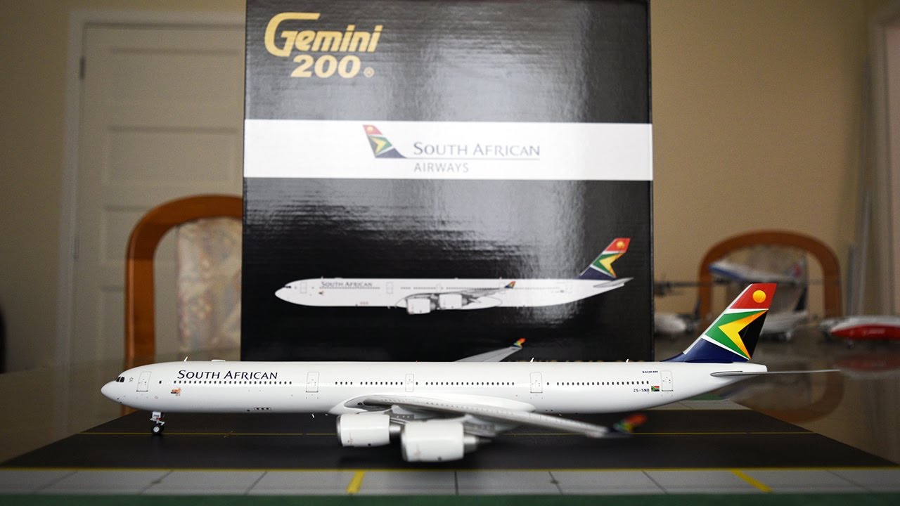 Gemini Jets 1:200 South African A340-600 Unboxing and Review - YouTube