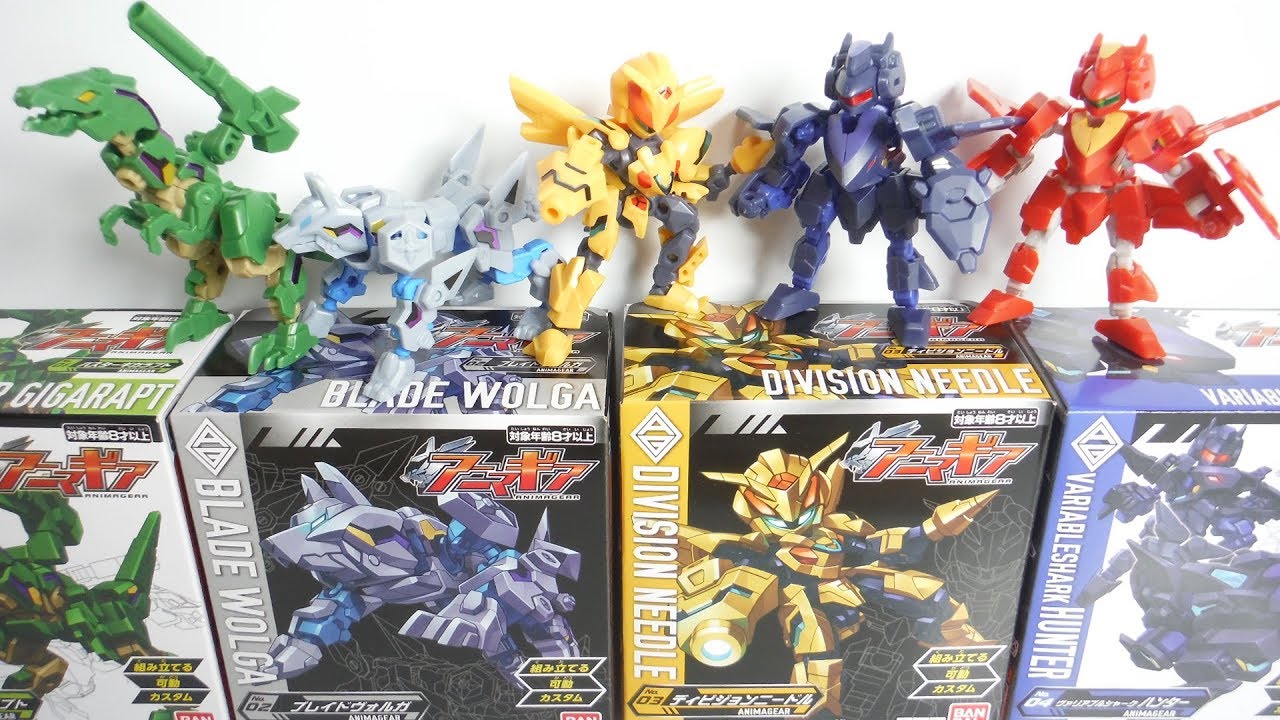 アニマギア2 全5種 開封 組立 Animagear2 食玩 Japanese candy toys