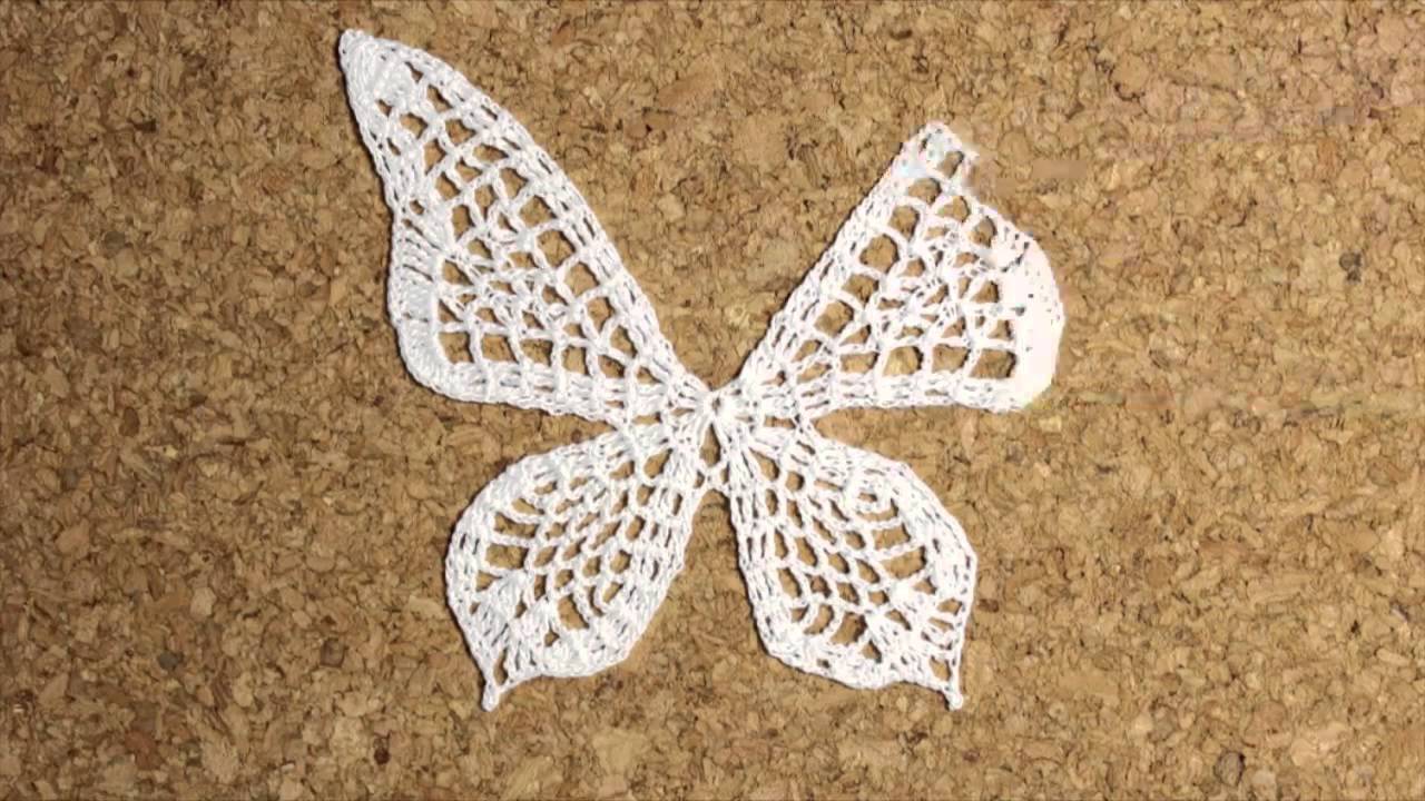 Crochet Butterfly - レース編みの蝶 - YouTube
