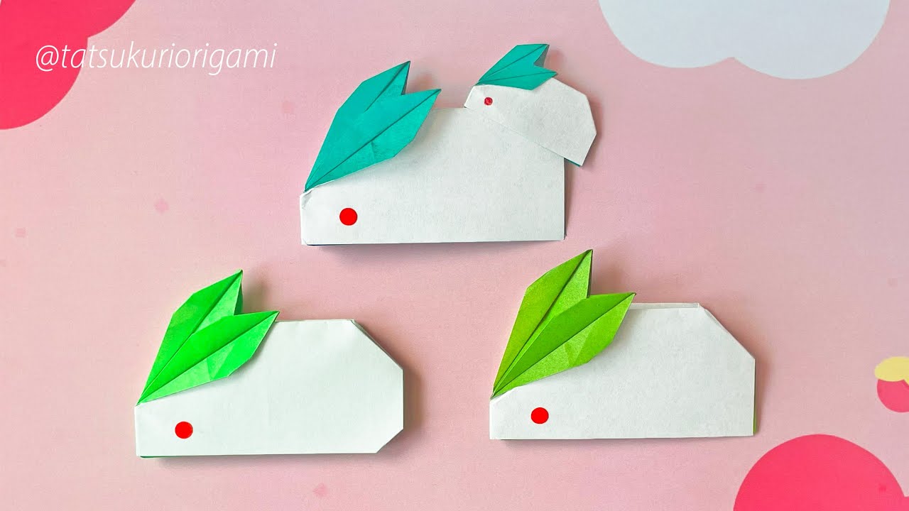 How to fold a snow rabbit with one piece of origami/Tatsukuri