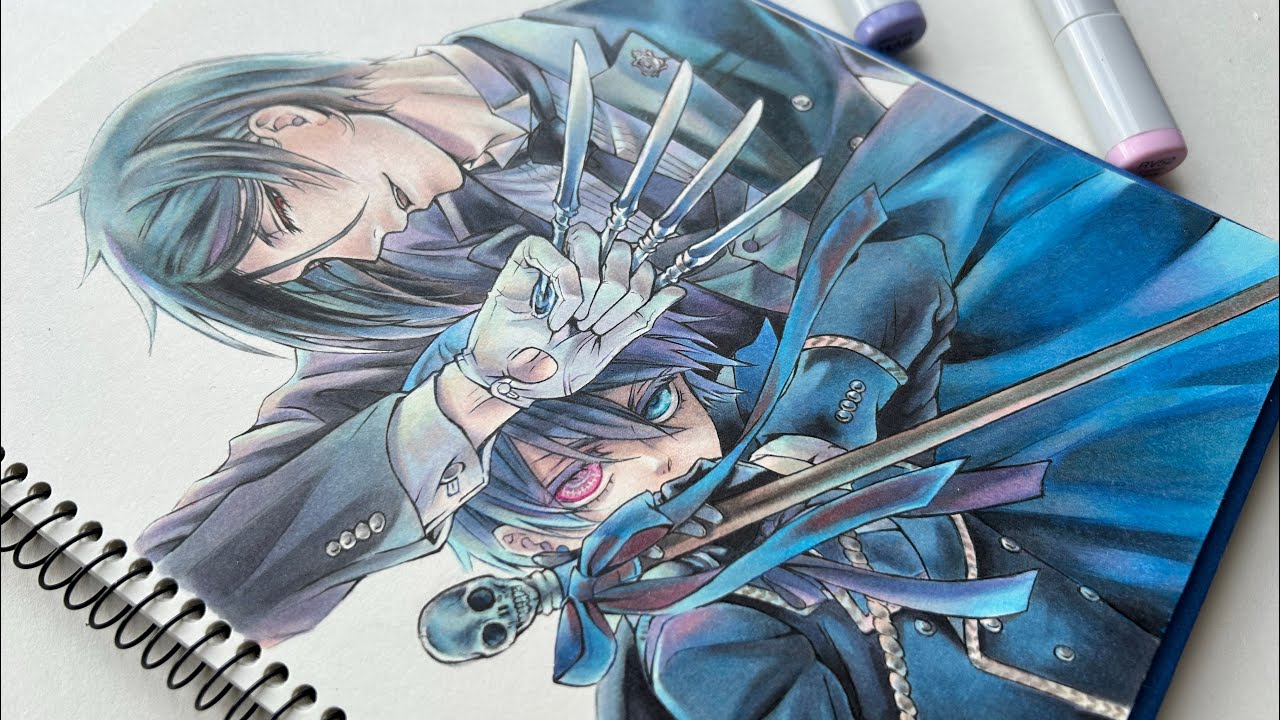 黒執事】模写 坊ちゃん セバスチャン/black butler - YouTube