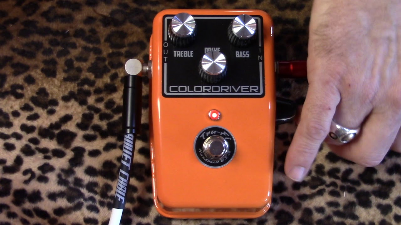 Tru-Fi COLORDRIVER vintage fuzz pedal of love demoed with SG