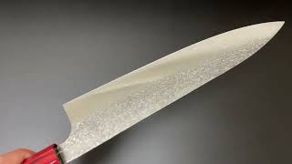 小林包丁 Kei Kobayashi 牛刀包丁210mm SG2粉末ハイス鋼 ダマスカス 赤
