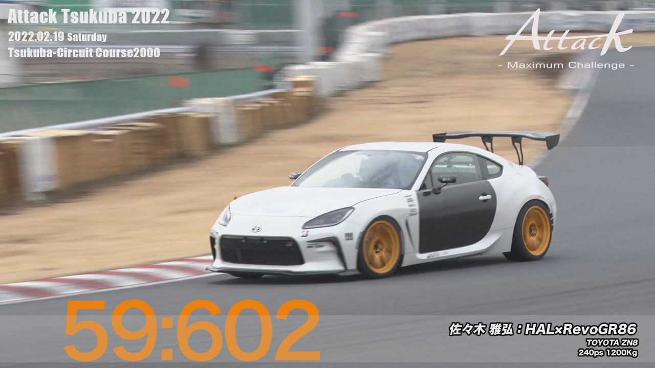 Attack Tsukuba 2022-「佐々木 雅弘//HAL×RevoGR86」ZN8 - YouTube