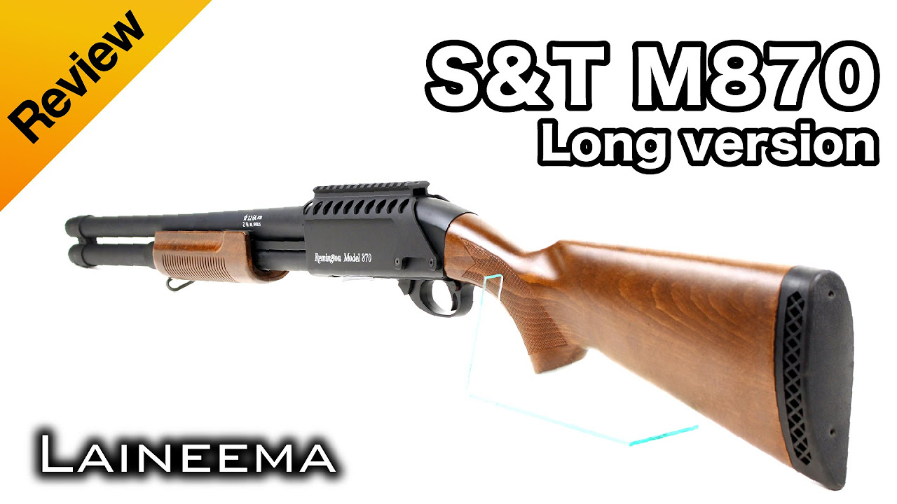 Full metal wood stock! S&T M870 long version - YouTube