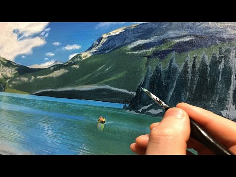 油絵の風景画・Part3.湖を描く編｜Oil painting Self-study - YouTube