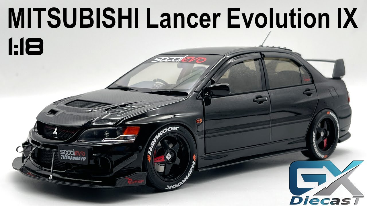 1/18 SUPER A Mitsubishi Lancer Evolution IX (BLACK) - YouTube