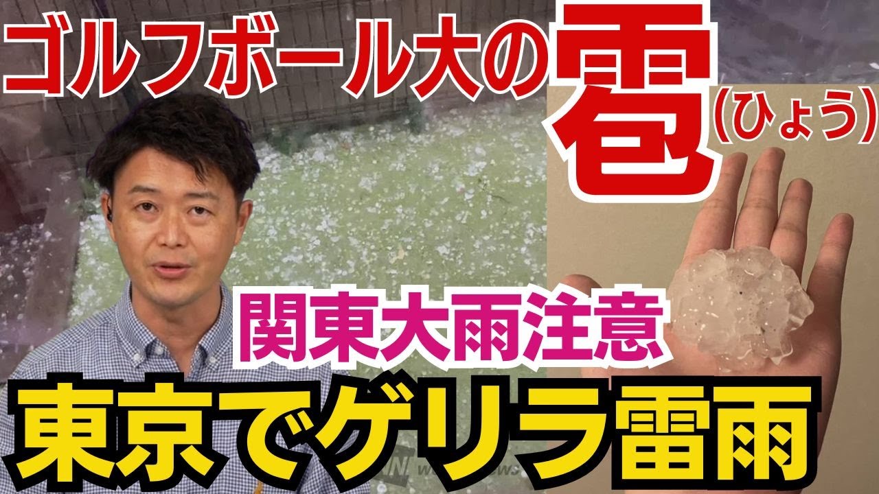 Guerrilla thunderstorm information] Heavy rain in Tokyo and Tama