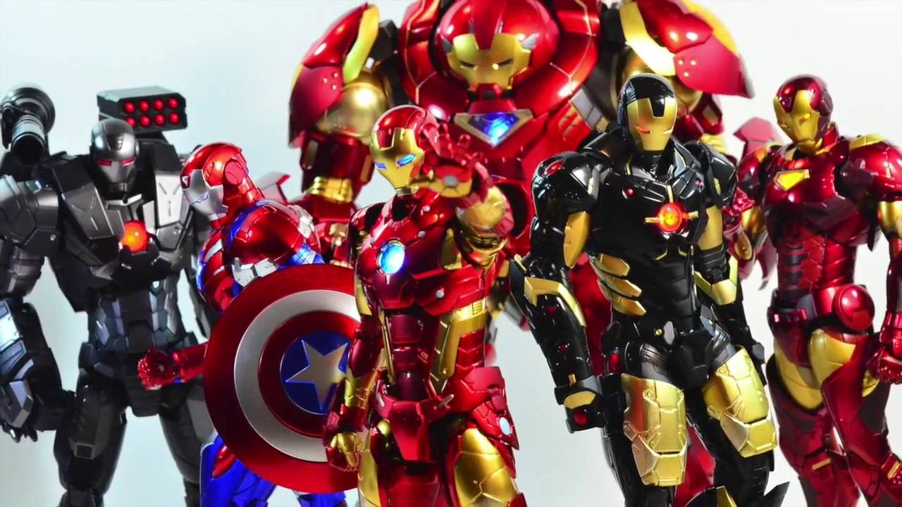 Sentinel Re:Edit Marvel Now! Black X Gold Iron Man Review - YouTube