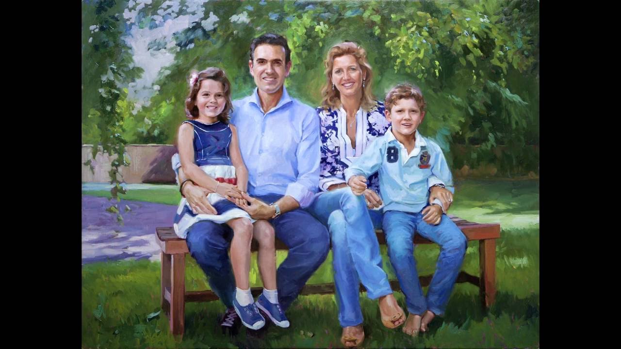 Family in the garden. Portrait in oil paint.134 x 103 cm. - YouTube