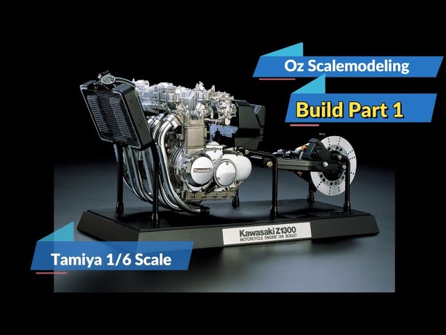 Tamiya Kawasaki Z1300 Motorcycle Engine 1/6 Scale Build Part 1