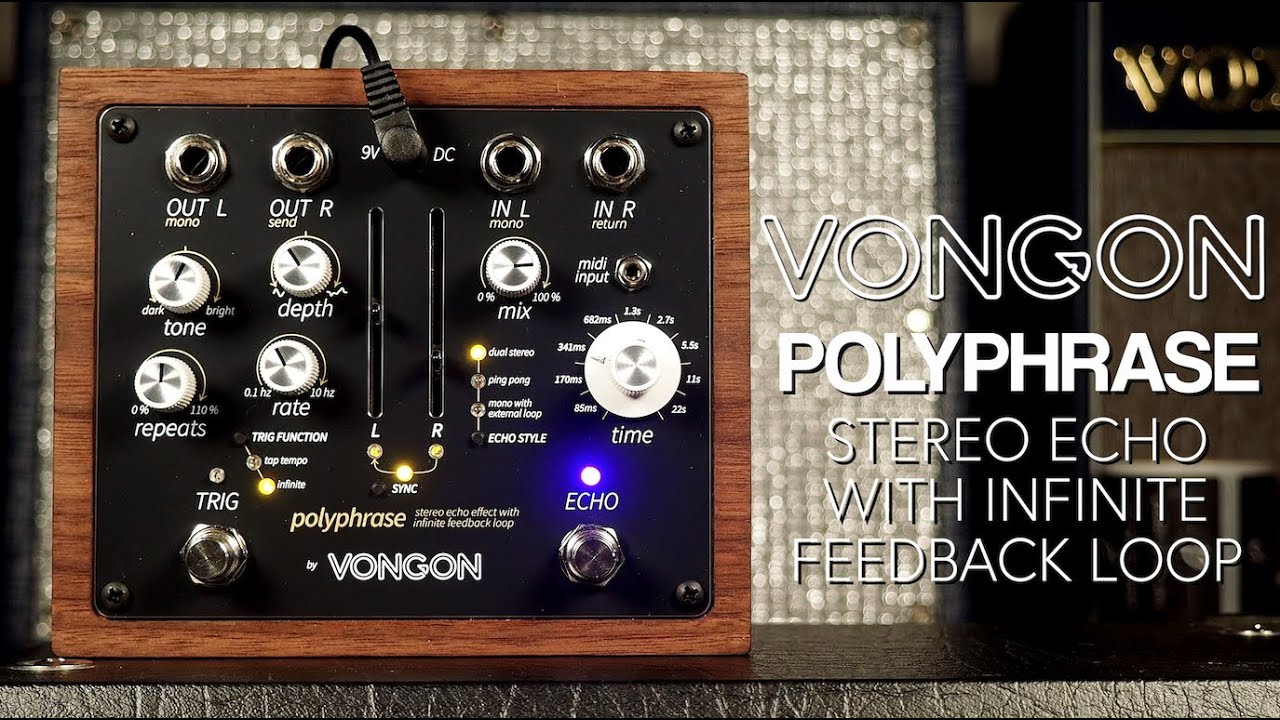 Vongon Polyphrase Stereo Echo with Infinite Feedback Loop - YouTube