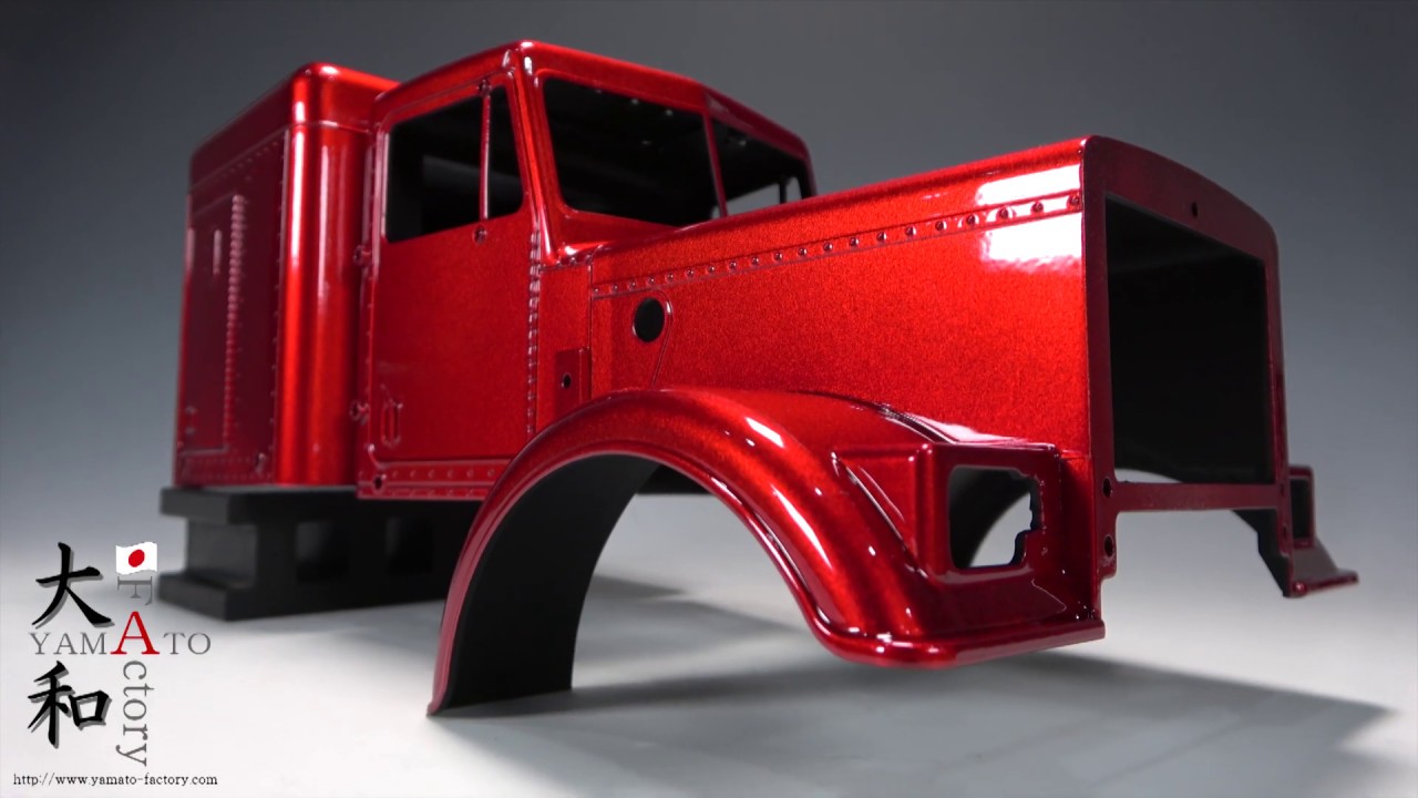 RC TRUCK Candy red mirror finish painting tamiya 1/14 GRAND HAULER